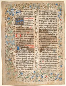Foglio di manoscritto da un messale, metà del XV secolo da Unbekannt