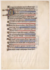 Foglio di manoscritto da un Salterio reale da Unbekannt