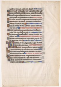 Foglio di manoscritto da un Salterio Reale, XIII secolo da Unbekannt