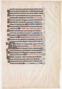 Foglio di manoscritto da un Salterio reale, britannico, XIII secolo da Unbekannt