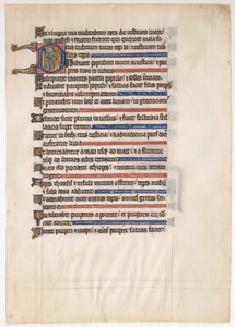 Foglio di manoscritto da un Salterio reale da Unbekannt