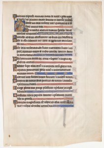 Foglio di manoscritto da un Salterio reale, britannico, XIII secolo da Unbekannt