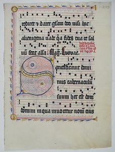 Foglio di Manoscritto con Iniziale S, da un Antifonario, Germania, secondo quarto del XV secolo da Unbekannt