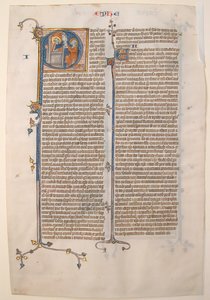 Foglio di manoscritto con l