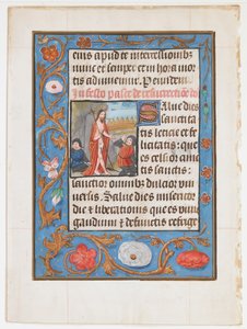 Foglio di manoscritto con la Resurrezione, da un Libro d