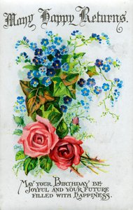 Tanti auguri, cartolina di compleanno, c1921 da Unbekannt