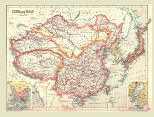 Mappa della Cina e del Giappone, 1902