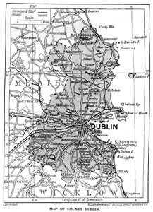 Mappa della contea di Dublino, Irlanda, 1924-1926 da Unbekannt