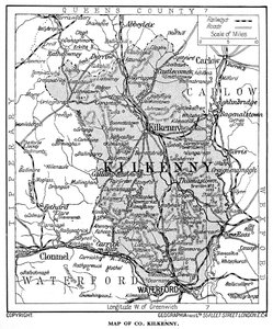 Mappa della Contea di Kilkenny, Irlanda, 1924-1926 da Unbekannt