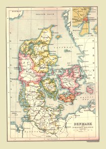 Mappa della Danimarca da Unbekannt