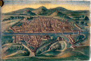 Mappa di Firenze, XV secolo da Unbekannt