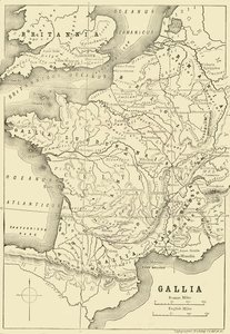Mappa della Gallia e parte della Britannia