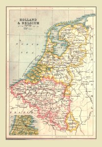 Mappa di Olanda e Belgio