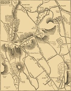 Mappa di Hornsey e dintorni nel 1819, c1876 da Unbekannt