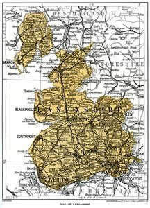 Mappa del Lancashire, 1924-1926 da Unbekannt