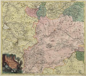 Mappa del governatorato di Mosca e parti delle province vicine, 1745