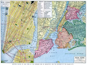 Mappa di New York City, USA