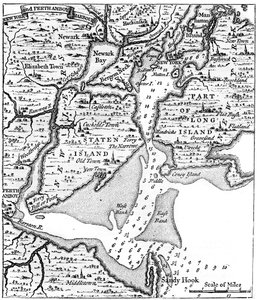 Mappa di New York a metà del XVIII secolo da Unbekannt