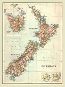 Mappa della Nuova Zelanda, 1902 da Unbekannt