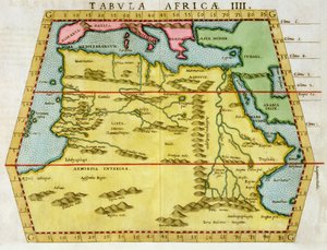 Mappa del Nord Africa, c1580 da Unbekannt
