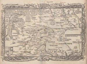 Mappa della Russia Da: Rerum Moscoviticarum commentarii.., 1556 da Unbekannt
