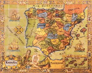 Mappa della Spagna, Segovia, Spagna, 2017 (foto)