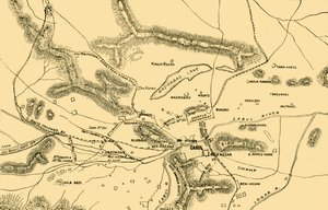 Mappa dei combattimenti nella valle di Chardeh, 1901 da Unbekannt