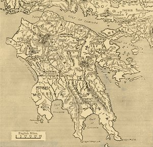 Mappa del Peloponneso