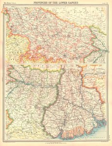 Mappa delle province del Basso Gange