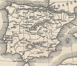 Mappa della campagna spagnola, c1807-1814, 1896
