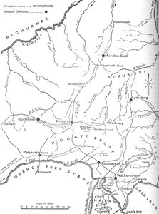 Mappa del Teatro di Guerra nel Transvaal da Unbekannt