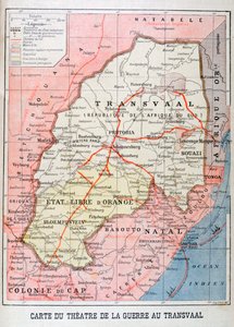Mappa del teatro della guerra nel Transvaal, 1899 da Unbekannt