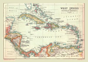 Mappa delle Indie Occidentali e dell