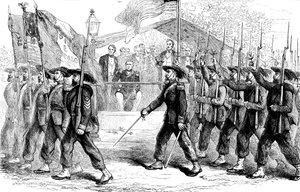 Sfilata della Guardia Garibaldi davanti al Presidente Lincoln, 1861-1865