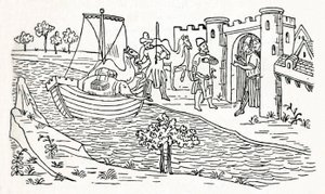 Marco Polo sbarca a Ormuz, c1300, 1912 da Unbekannt