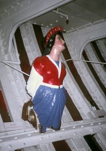 Marianne, polena di una barca da pesca francese dei Grand Banks