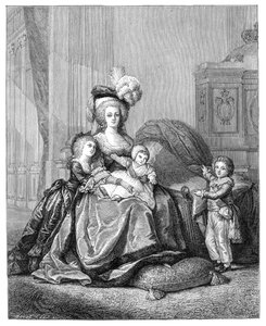 Maria Antonietta e i suoi figli, c1787 da Unbekannt