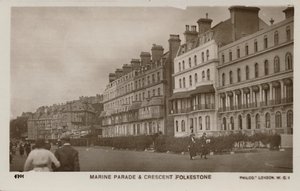 Parata marina e Crescent Folkestone, fine XIX-inizio XX secolo