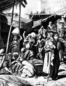 Mercato a Tantah, Egitto, 1880 da Unbekannt