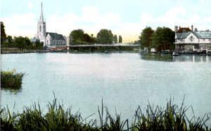 Ponte e chiesa di Marlow, Buckinghamshire, XX secolo da Unbekannt