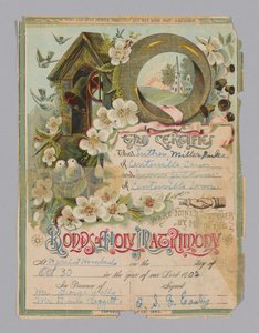 Certificato di matrimonio di Luther Miller Pulce e Irene Jenkins, 30 ottobre 1902 da Unbekannt