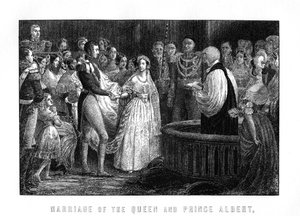 Matrimonio della Regina Vittoria e Alberto, Cappella Reale, Palazzo di St James, 10 febbraio 1840, 1899 da Unbekannt