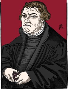 Martin Lutero riformatore protestante tedesco, 1546 da Unbekannt