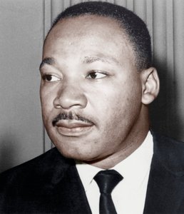 Martin Luther King Jr., attivista per i diritti civili degli afroamericani, c1968