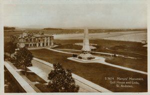 Monumento ai Martiri, Golf House e Links, St. Andrews, c1900
