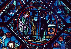 Messa di San Gilles, vetrata, Cattedrale di Chartres, Francia, 1194-1260 da Unbekannt