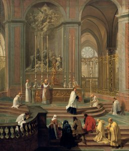 Messa celebrata dal canonico de la Porte, o l
