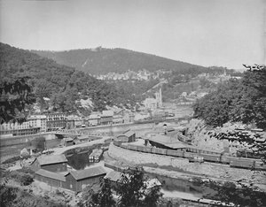 Mauch Chunk, Pennsylvania, con vista su Mount Pisgah da Unbekannt
