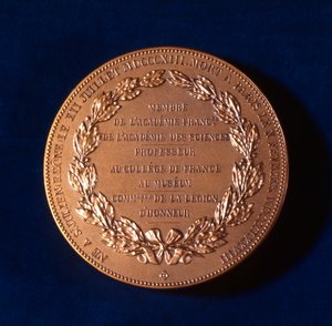 Medaglia commemorativa di Claude Bernard, fisiologo francese, XIX secolo