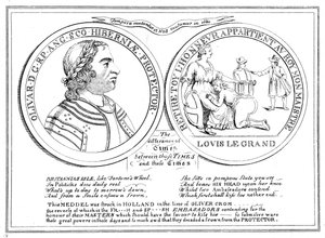 Medaglia del tempo di Oliver Cromwell, XVII secolo da Unbekannt